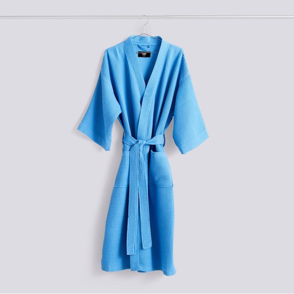HAY Waffle Bathrobe in Sky Blue